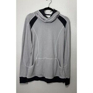 Lululemon Base Runner Hoodie Wee Stripe White Gray W3B90S Running Size 10